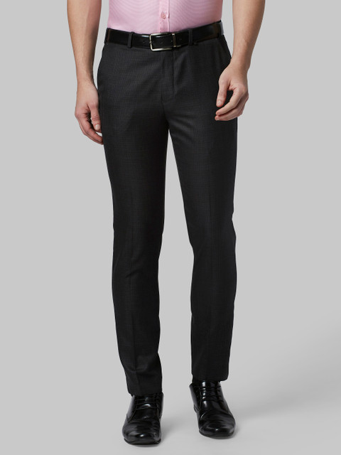 

Park Avenue Men Black Regular Fit Solid Formal Trousers