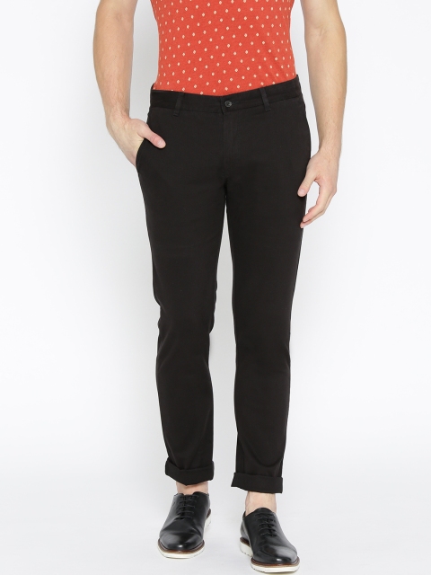 

Blackberrys Men Black Regular Fit Solid Trousers