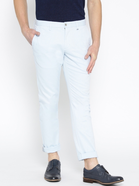 

Blackberrys Men Blue Regular Fit Self Design Chinos