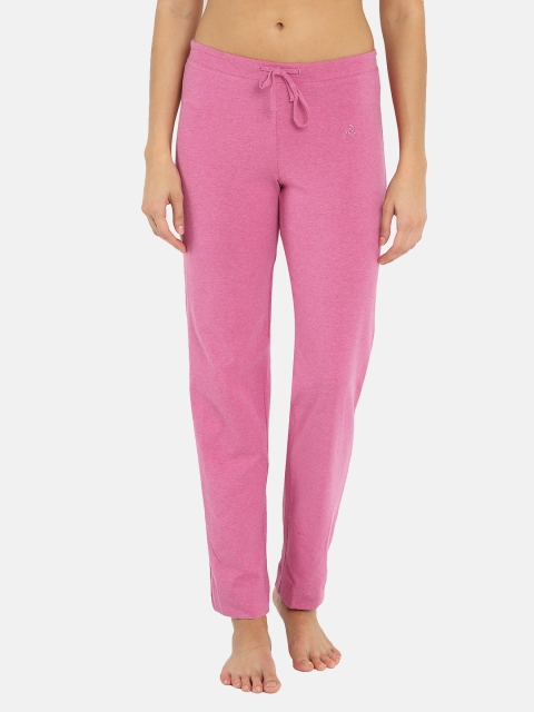 

Jockey Women Pink Solid Straight Fit Lounge Pants