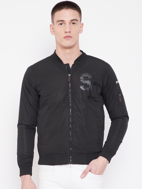 

Duke Stardust Men Black Solid Bomber Jacket
