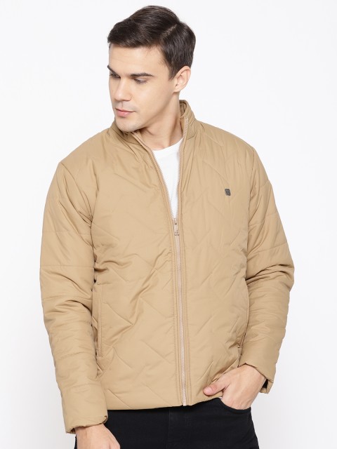 

Duke Men Beige Solid Padded Jacket