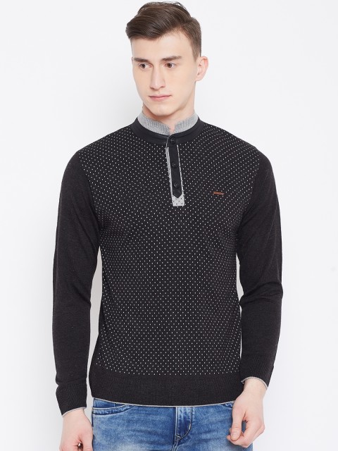 

Duke Men Black & Grey Printed Sweater