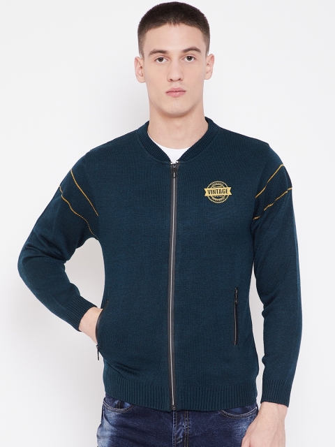 

Duke Men Green Solid Cardigan