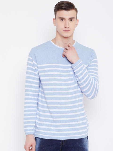 

Duke Stardust Men Blue & White Striped Sweater