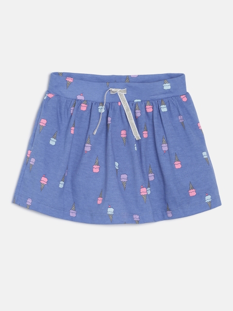 

OSHKOSH Bgosh Baby Girls Blue Printed A-Line Skirt