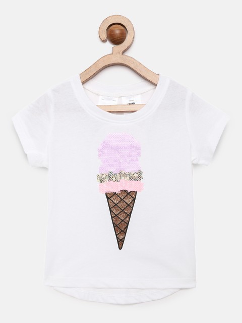 

OSHKOSH Bgosh Girls White Embellished Top