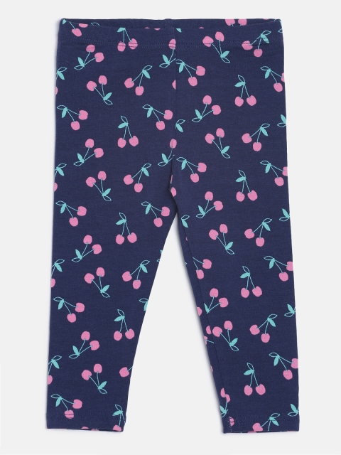 

OSHKOSH Bgosh Girls Navy Blue Printed Leggings