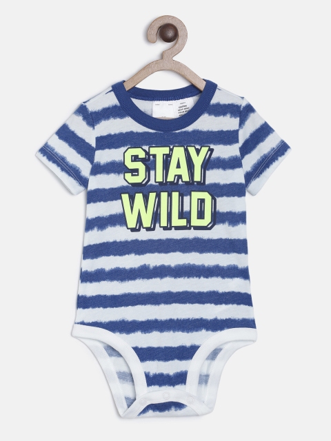 

OSHKOSH Bgosh Boys Blue Printed Bodysuit