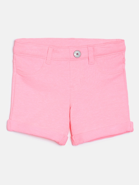 

OSHKOSH Bgosh Girls Pink Solid Regular Fit Regular Shorts