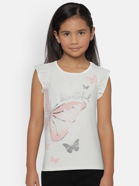 

OSHKOSH Bgosh Girls White Printed Top