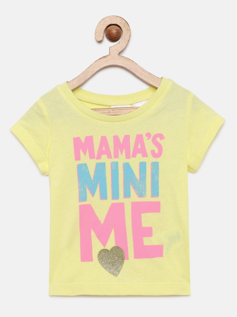 

OSHKOSH Bgosh Girls Yellow Printed Top
