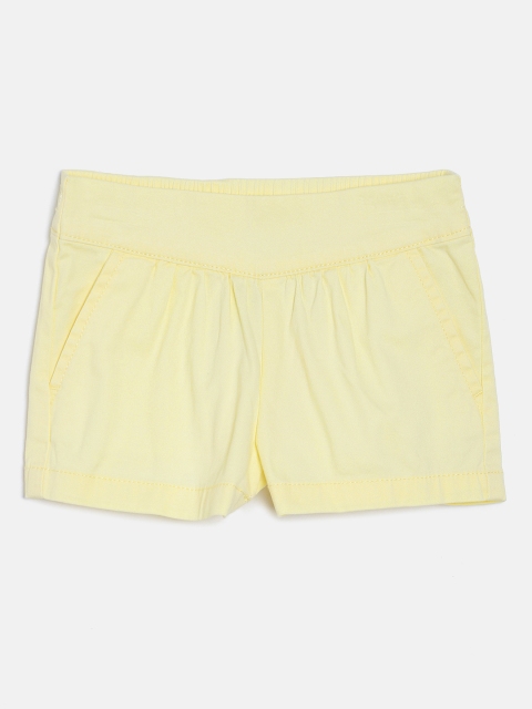 

OSHKOSH Bgosh Girls Yellow Solid Regular Fit Regular Shorts