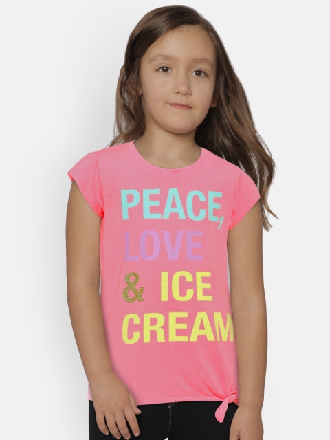 

OSHKOSH Bgosh Girls Pink Printed Top