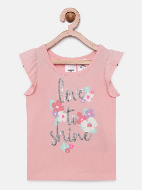 

OSHKOSH Bgosh Girls Pink Printed Top