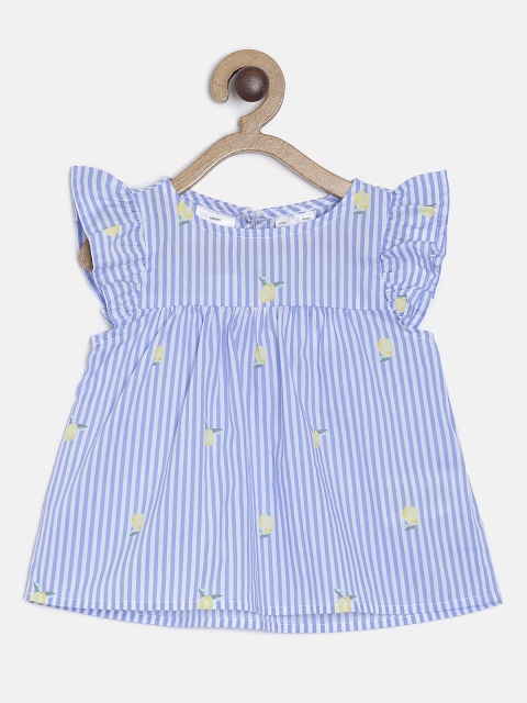 

OSHKOSH Bgosh Girls Blue Striped Top