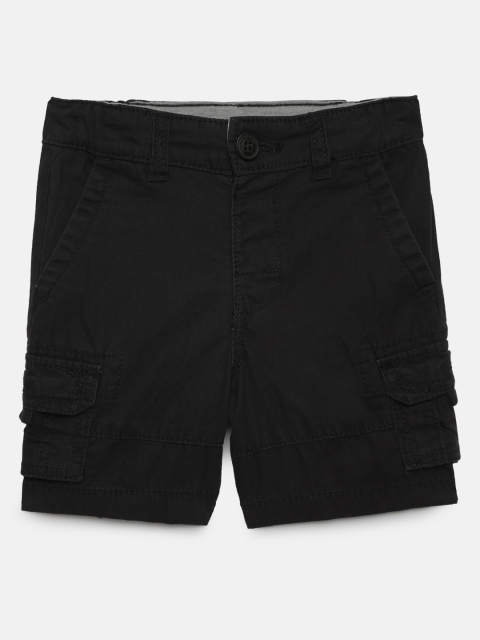 

OSHKOSH Bgosh Boys Black Solid Regular Fit Cargo Shorts
