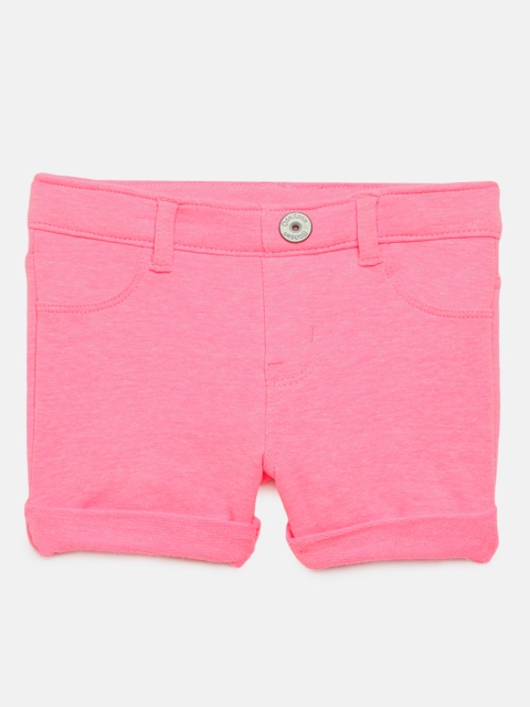 

OSHKOSH Bgosh Girls Pink Solid Regular Fit Regular Shorts