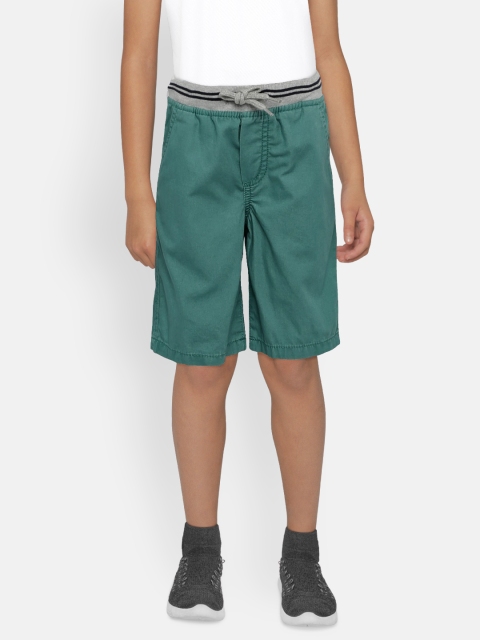 

OSHKOSH Bgosh Boys Green Solid Regular Fit Shorts