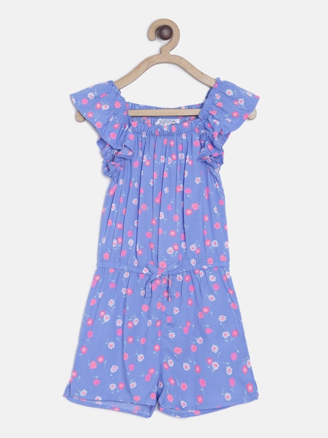 

OSHKOSH Bgosh Girls Lavender & Pink Printed Playsuit