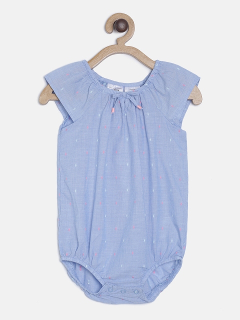 

OSHKOSH Bgosh Girls Blue Printed Bodysuit