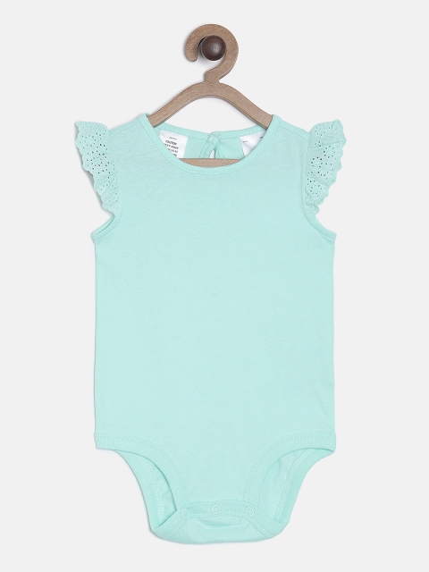 

OSHKOSH Bgosh Girls Blue Solid Bodysuits