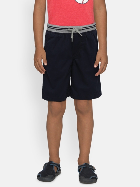 

OSHKOSH Bgosh Boys Navy Blue Solid Regular Fit Shorts
