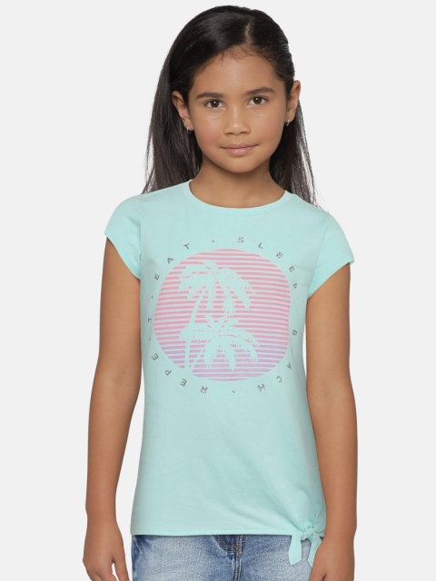

OSHKOSH Bgosh Girls Blue Printed Top