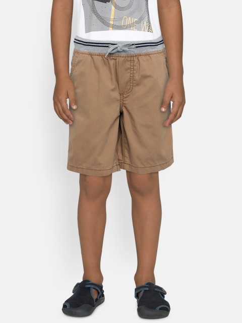 

OSHKOSH Bgosh Boys Brown Solid Regular Fit Regular Shorts