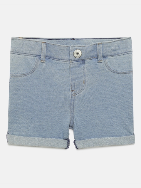 

OSHKOSH Bgosh Girls Blue Solid Regular Fit Regular Shorts