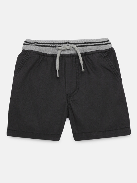 

OSHKOSH Bgosh Boys Charcoal Grey Solid Regular Fit Regular Shorts