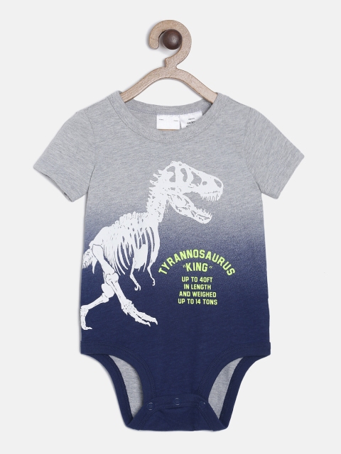 

OSHKOSH Bgosh Boys Grey Printed Bodysuit