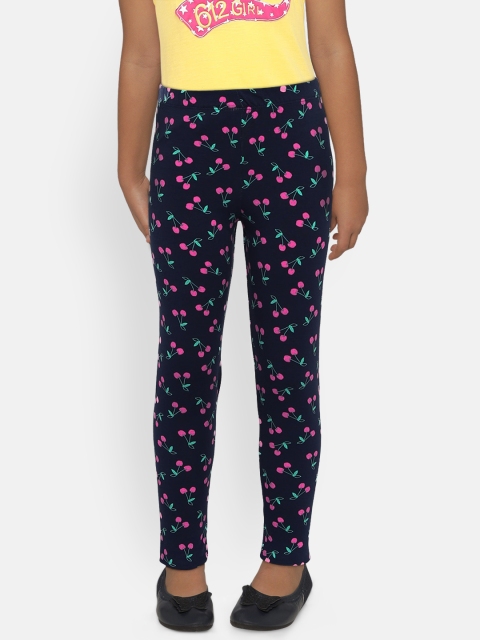 

OSHKOSH Bgosh Girls Blue & Pink Printed Leggings