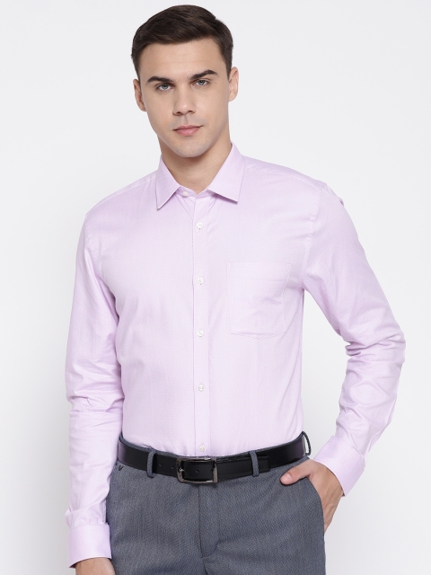 

Blackberrys Men Lavender Slim Fit Giza Cotton Self Design Formal Shirt