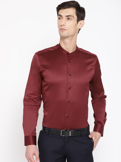 

Blackberrys Men Maroon Slim Fit Solid Partywear Shirt