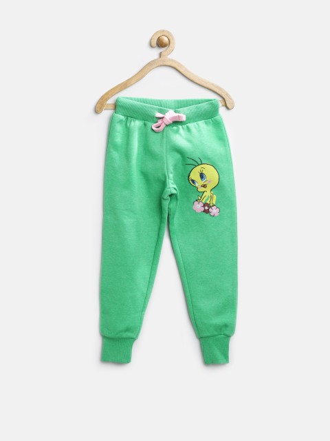 

Kids Ville Girls Pink Frozen Printed Joggers, Green