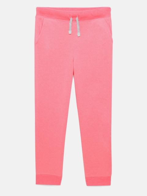 

OSHKOSH Bgosh Girls Bright Pink Solid Joggers