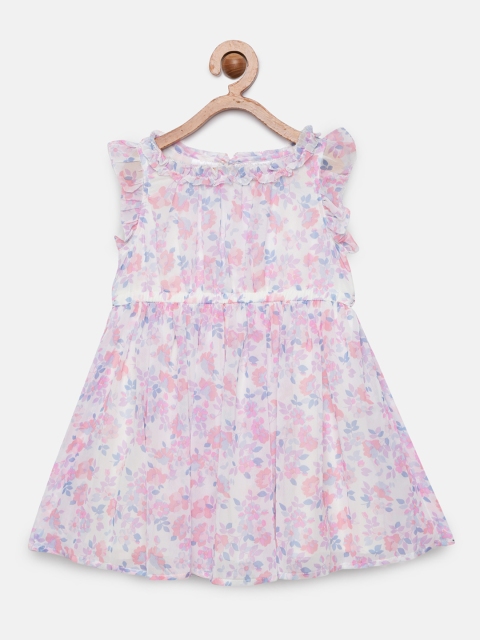 

OSHKOSH Bgosh Girls Multicoloured Floral Print Fit and Flare Dress, Multi