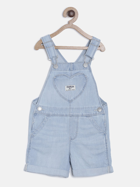 

OSHKOSH Bgosh Boys Blue Solid Denim Dungarees