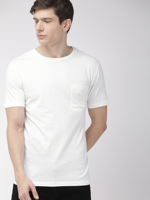 

Levis Men White Solid Round Neck T-shirt