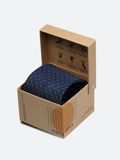 

Tossido Men Blue Woven Design Broad Tie