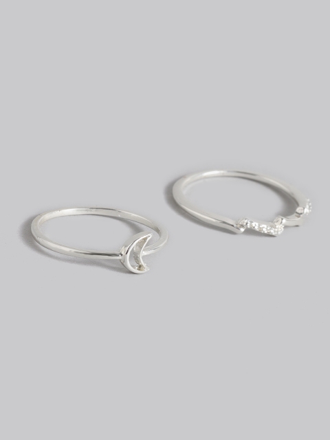 

Accessorize Women Set of 2 Silver-Toned Finger Rings