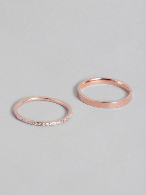 

Accessorize Women Set of 2 Rose Gold-Plated Finger Rings
