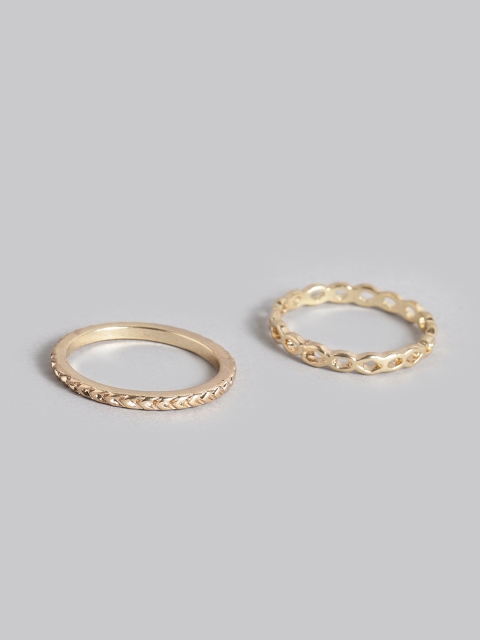 

Accessorize Women Set of 2 Gold-Toned Finger Rings