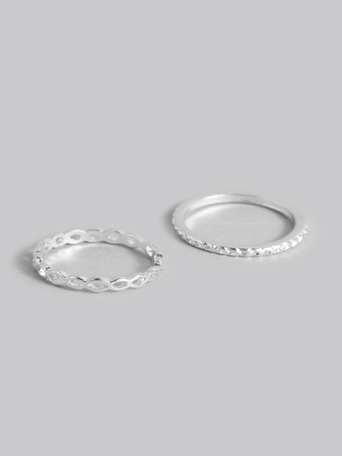 

Accessorize Women Set of 2 Silver-Toned Finger Rings