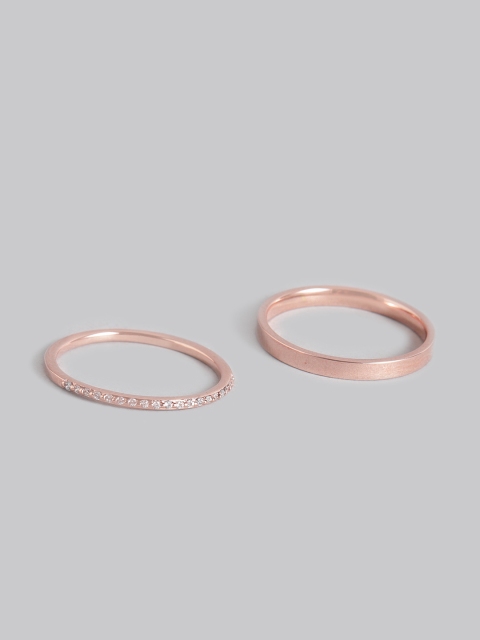 

Accessorize Women Set of 2 Rose Gold-Toned Finger Rings