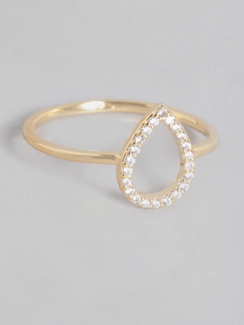 

Accessorize Women Gold-Plated CZ Stone-Studded Finger Ring