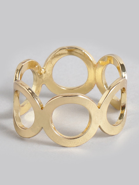 

Accessorize Women Gold-Toned Circular Cut-Out Finger Ring