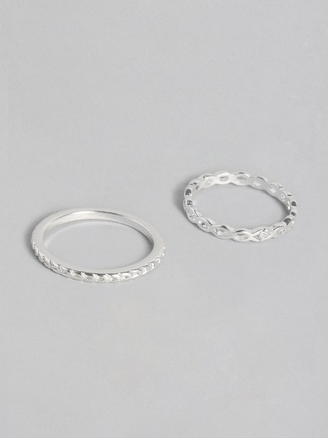 

Accessorize Women Set of 2 Finger Rings, Silver
