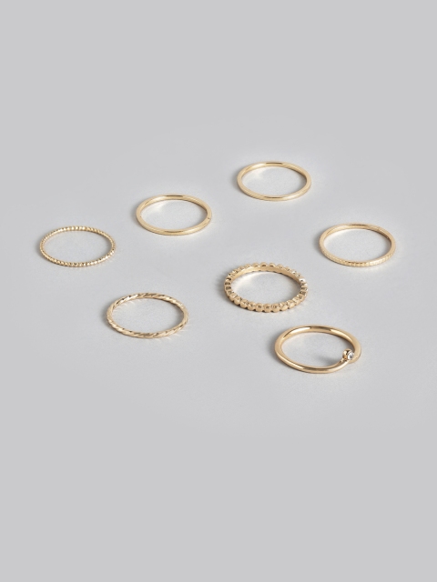 

Accessorize Set of 8 Gold-Toned Finger Rings
